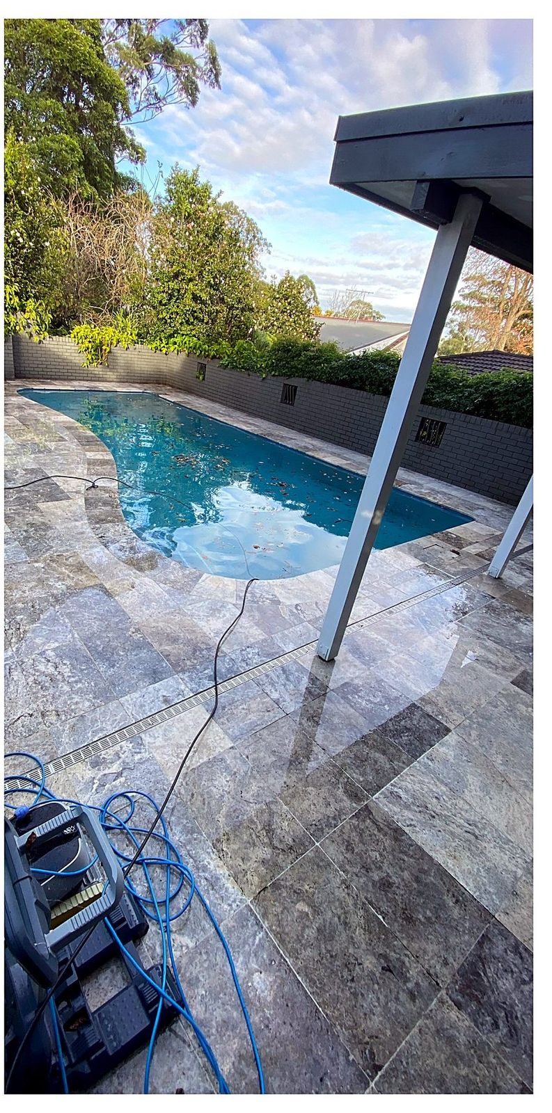 Pool surround after cleaning