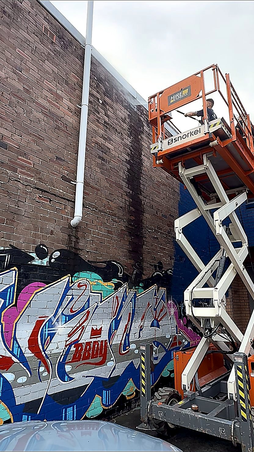 Scissor Lift Brick Restoration