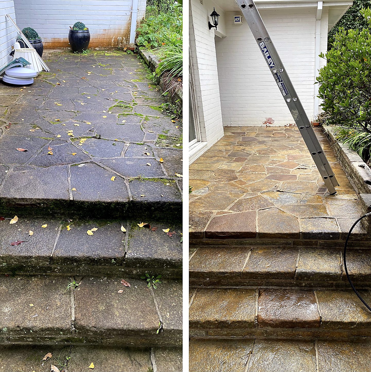 Flagstone Steps — Before & After