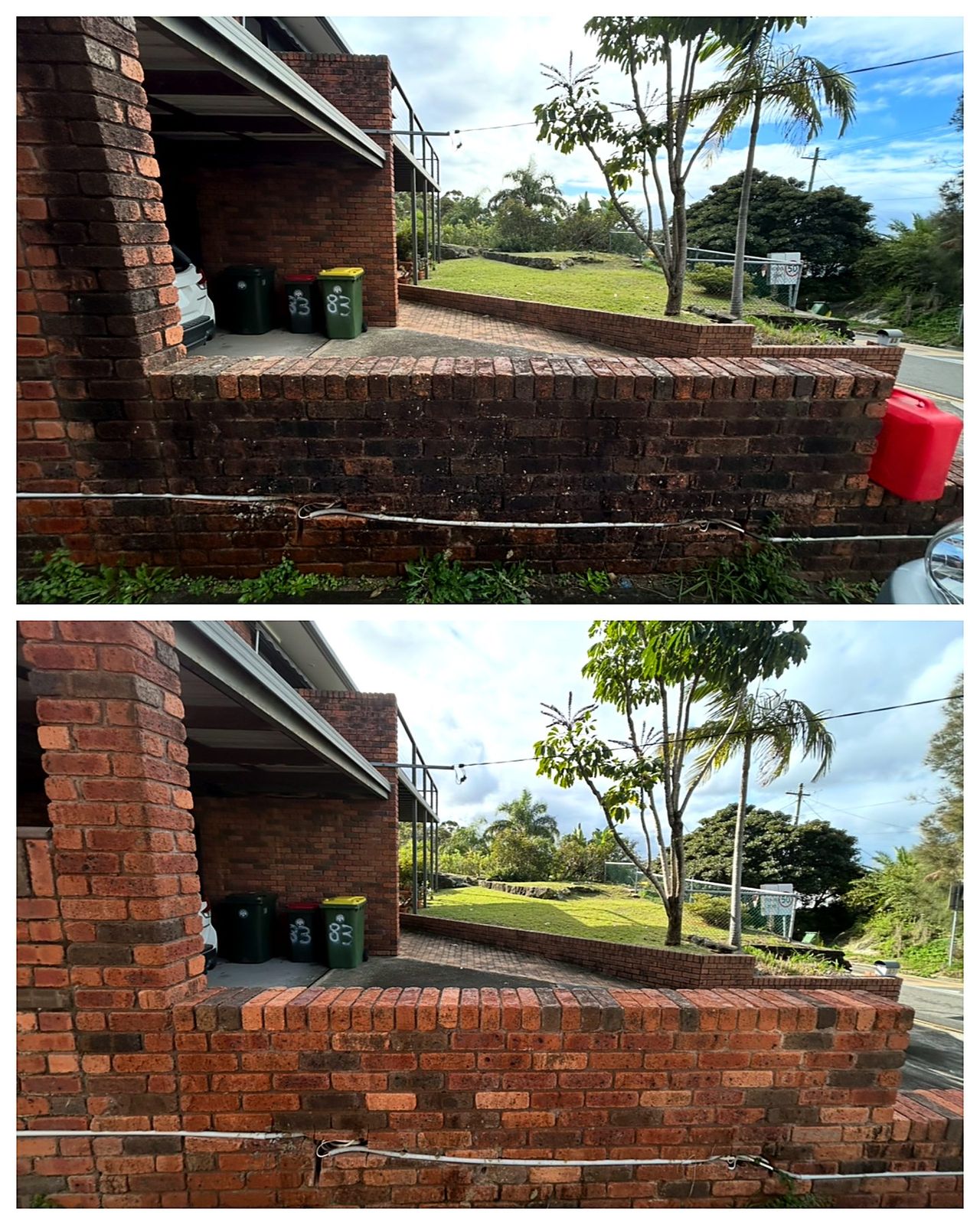 Brick Fence — Before & After